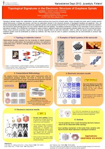 Nanoscience Days 2012 Jyvskyl Finland Topological Signatures in