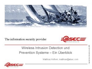 Wireless Intrusion Detection und Prevention Systeme Ein berblick