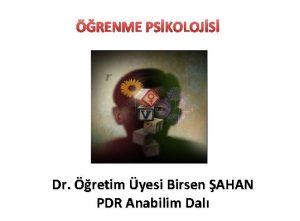 RENME PSKOLOJS Dr retim yesi Birsen AHAN PDR