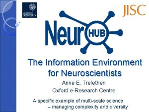 The Information Environment for Neuroscientists Anne E Trefethen