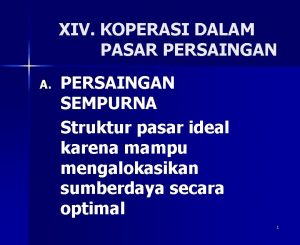 Jelaskan koperasi dalam pasar persaingan sempurna