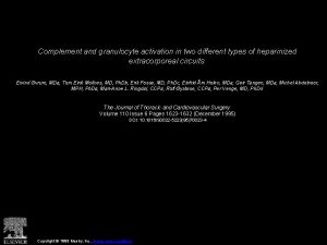 Complement and granulocyte activation in two different types