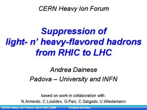 CERN Heavy Ion Forum Suppression of light n