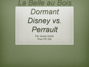 La Belle au Bois Dormant Disney vs Perrault