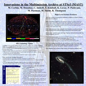 Innovations in the Multimission Archive at STSc I