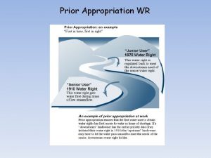Prior Appropriation WR Envisions Water Right Input data