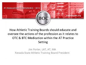 www bocatc org How Athletic Training Boards should