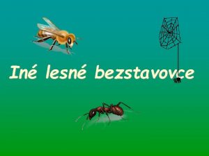 In lesn bezstavovce Kriiak obyajn asti tela Hlavohru