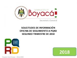 SOLICITUDES DE INFORMACIN OFICINA DE SEGUIMIENTO A PQRD