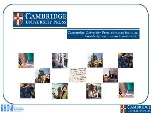 Who are we Cambridge Journals Online CJO http