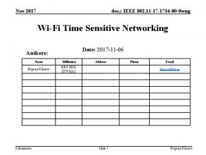 Nov 2017 doc IEEE 802 11 17 1734