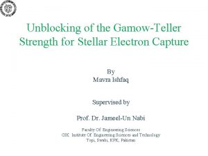 Unblocking of the GamowTeller Strength for Stellar Electron