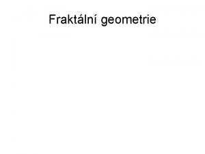 Fraktln geometrie Kochova vloka Niels Fabian Helge von