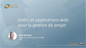 Outils et applications web pour la gestion de