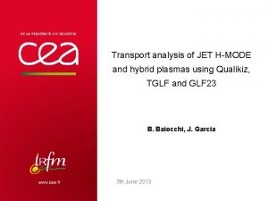 Transport analysis of JET HMODE and hybrid plasmas