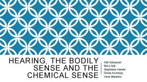 HEARING THE BODILY SENSE AND THE CHEMICAL SENSE