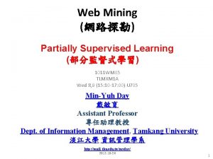Web Mining Partially Supervised Learning 1011 WM 05