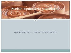 Sector secundario y terciario TOMS WINKEL EZEQUIEL WASERMAN