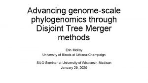 Advancing genomescale phylogenomics through Disjoint Tree Merger methods