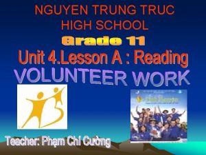 NGUYEN TRUNG TRUC HIGH SCHOOL They are making