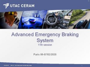 V 5 Advanced Emergency Braking System 11 th