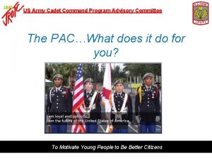 US Army Cadet Command Program Advisory Committee The