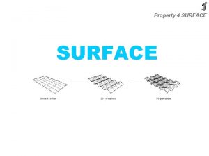 1 Property 4 SURFACE Smooth surface 2 D