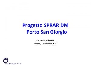 Progetto SPRAR DM Porto San Giorgio Periferie della