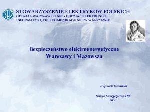 STOWARZYSZENIE ELEKTRYKW POLSKICH ODDZIA WARSZAWSKI SEP i ODDZIA