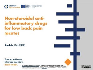 Nonsteroidal antiinflammatory drugs for low back pain acute