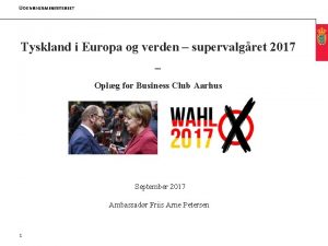 Tyskland i Europa og verden supervalgret 2017 Oplg