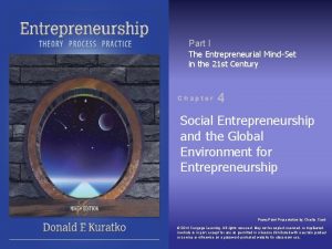 Part I The Entrepreneurial MindSet in the 21