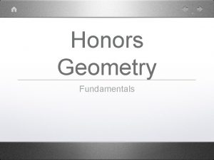 Honors Geometry Fundamentals Prerequisite Skills Copy and complete