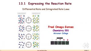13 1 Expressing the Reaction Rate Differential Rate