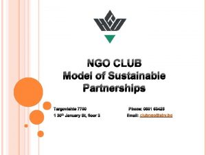 NGO CLUB Model of Sustainable Partnerships Targovishte 7700