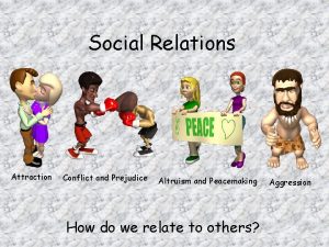 Social Relations Attraction Conflict and Prejudice Altruism and