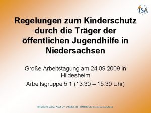 Regelungen zum Kinderschutz durch die Trger der ffentlichen