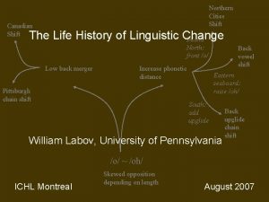 Northern Cities Shift Canadian Shift The Life History