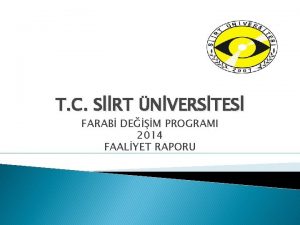 T C SRT NVERSTES FARAB DEM PROGRAMI 2014