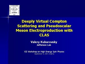 Deeply Virtual Compton Scattering and Pseudoscalar Meson Electroproduction