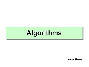 Algorithms Artur Ekert Our golden sequence H H