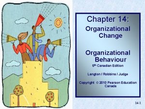 Chapter 14 Organizational Change Organizational Behaviour 5 th