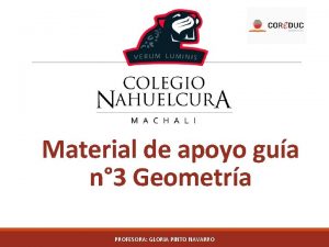 Material de apoyo gua n 3 Geometra PROFESORA