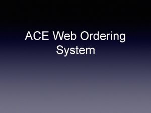 ACE Web Ordering System Purchase Memberships Lift Tickets