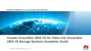 Huawei Ocean Stor 2600 V 3 for Video