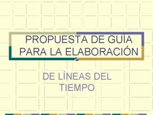 PROPUESTA DE GUA PARA LA ELABORACIN DE LNEAS