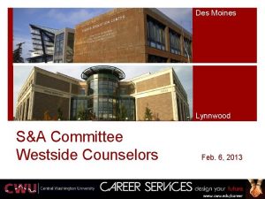 Des Moines Lynnwood SA Committee Westside Counselors Feb