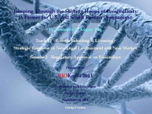 Jumping Through the Shifting Hoops of Biosimilarity A