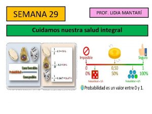 SEMANA 29 PROF LIDIA MANTAR Cuidamos nuestra salud