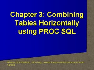 Join two tables horizontally in sql